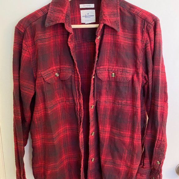 American Eagle Destructed Flannel - Picture 1 of 2